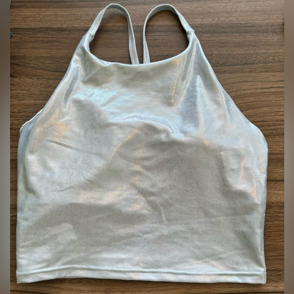 cropped athletic tank top